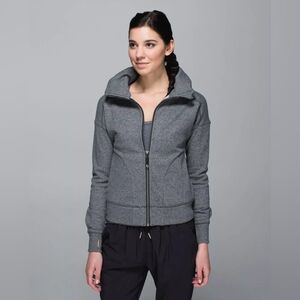 Lululemon Hug It Out JacketHeathered Gray Sz 4